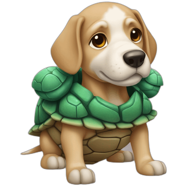 Chien sur tortue emoji