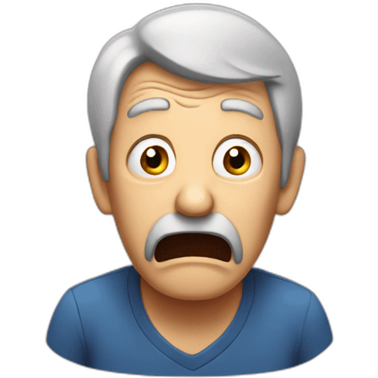 shocked old man emoji