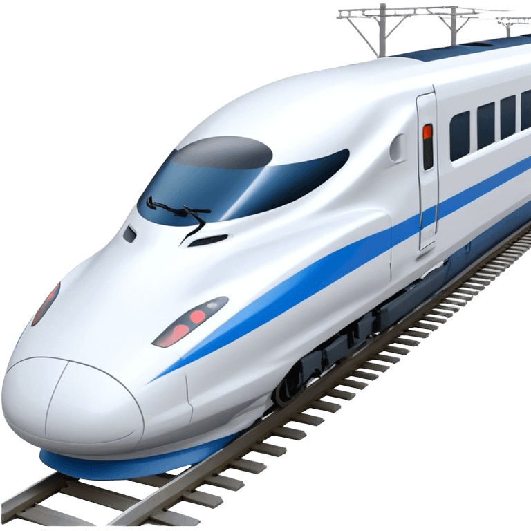 High-Speed Train (Shinkansen) - JR East (Model Year: 2021) (Iconic colour: White with blue) emoji