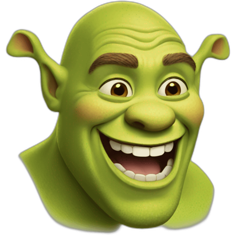 Shrek who laughs emoji