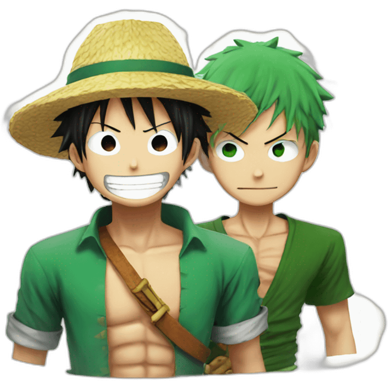 Luffy with Zoro emoji