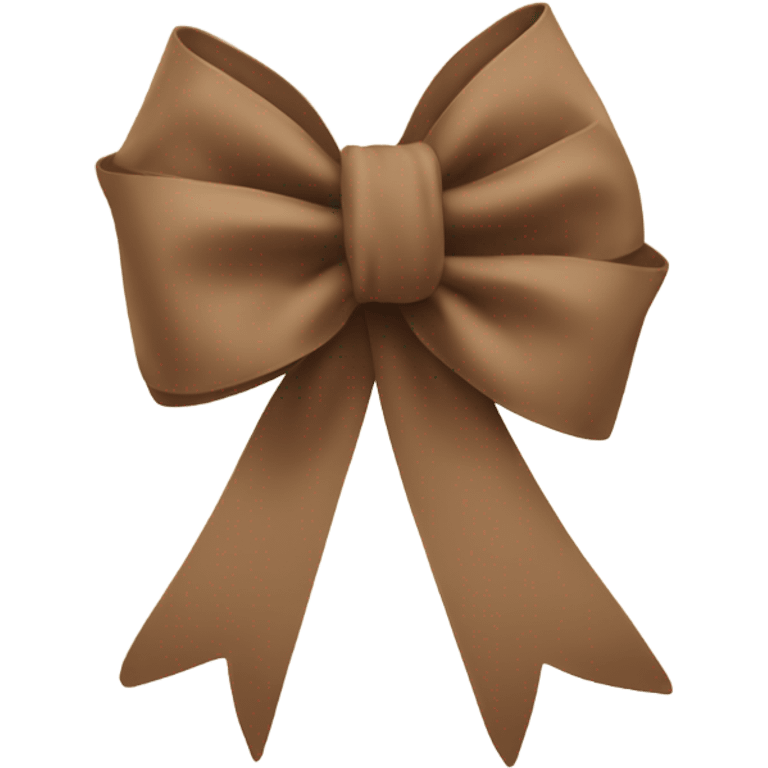 brown bow on beige star emoji