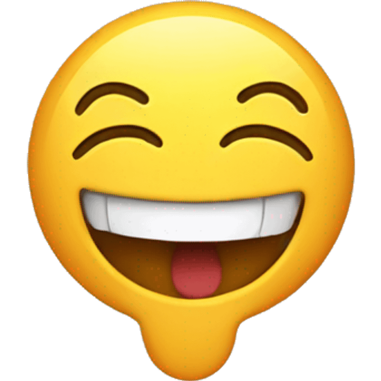 Emoji holding in laughter emoji