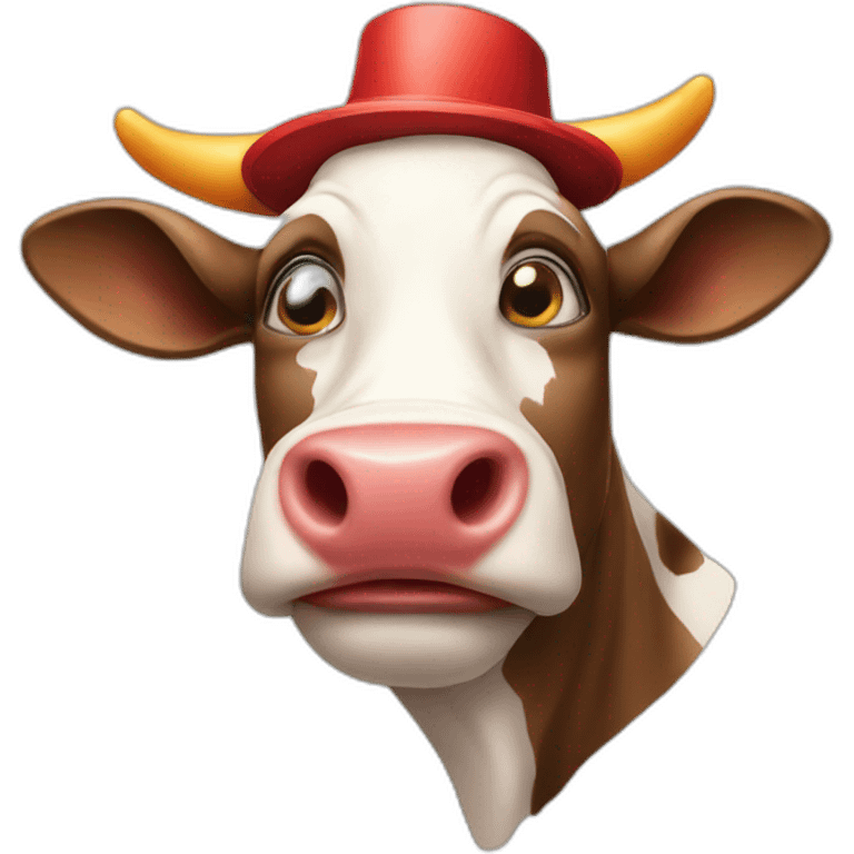 Clown cow emoji