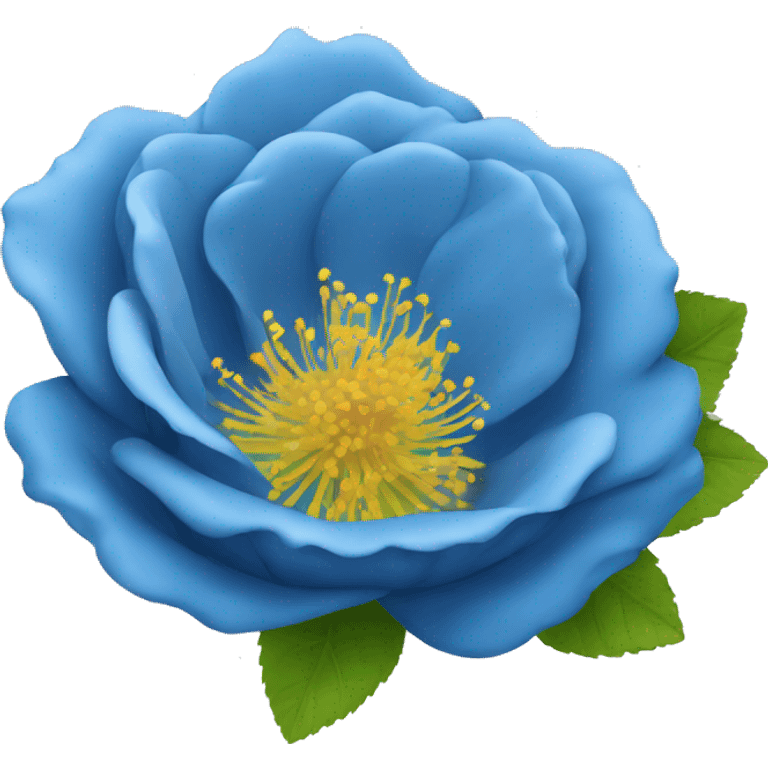 Rosa de color azul emoji