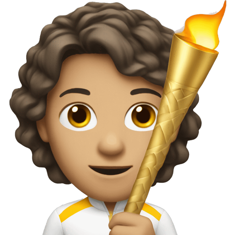 include my headshot with the Olympic torch emoji