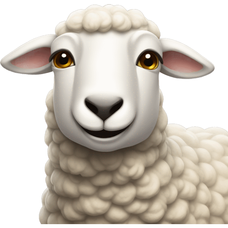 Smirking sheep emoji