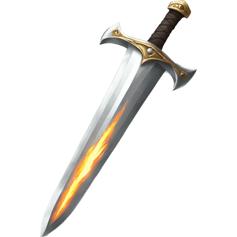 Sword with silver flames  emoji