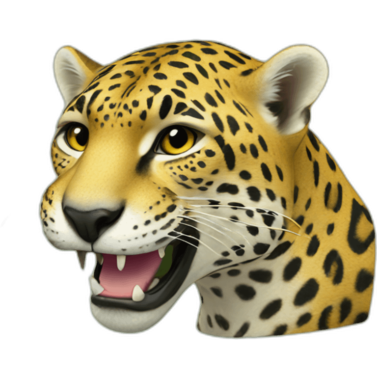 Jaguar eating a banana emoji