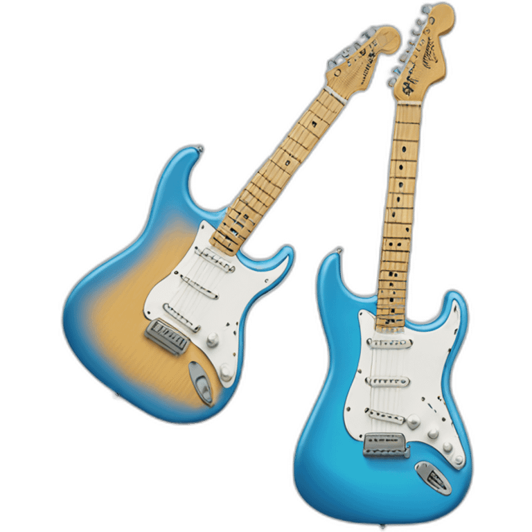 Blue fender Stratocaster guitar emoji