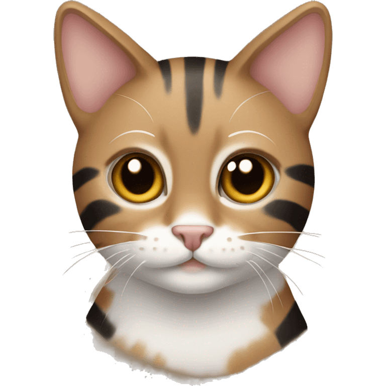 cat with brown and black stripes  emoji