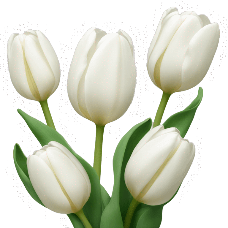 White tulips emoji