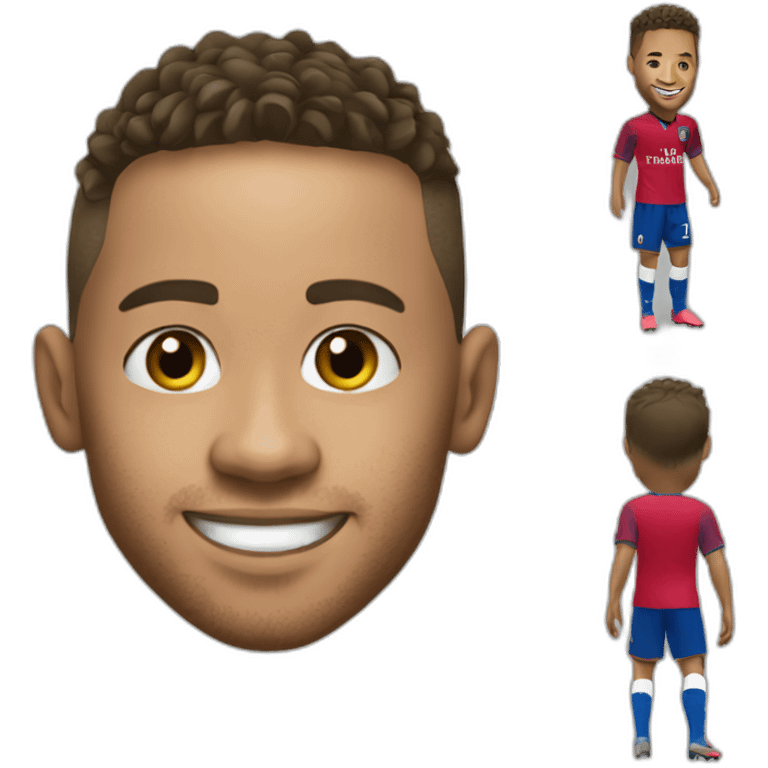 Neymar realistic football player happy emoji