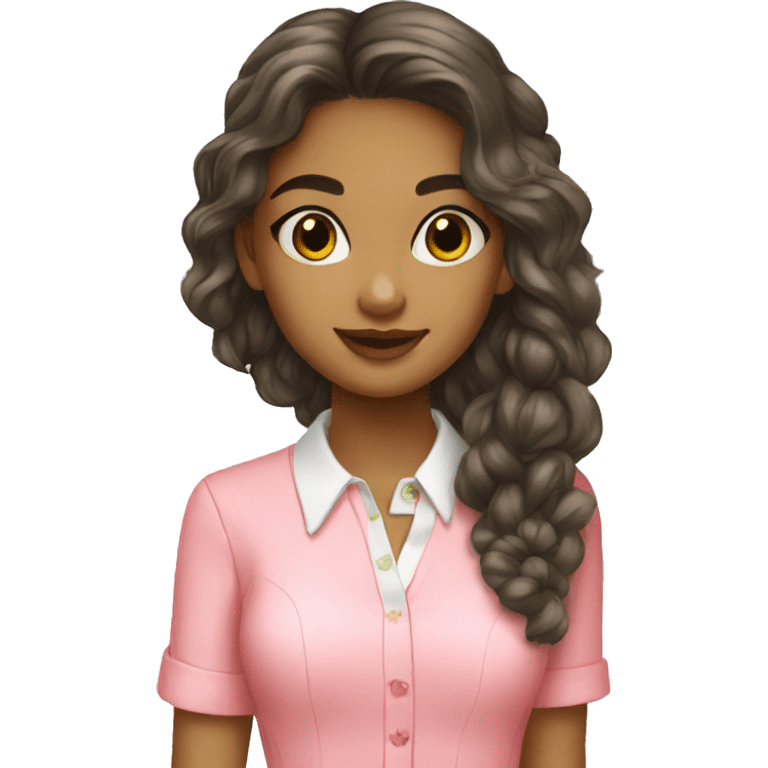 cute preppy girl tropical miami emoji