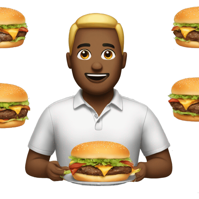 Big person eatig burgers emoji