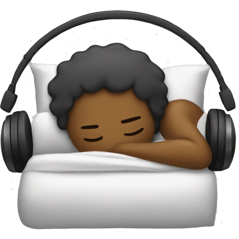 sleein person with headphones emoji