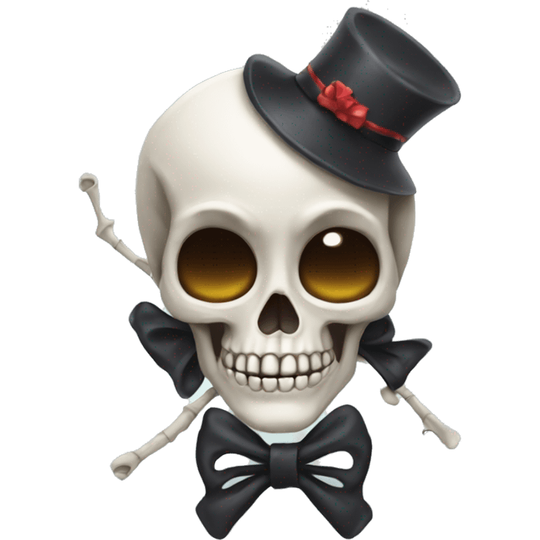 Skeleton with a bow emoji