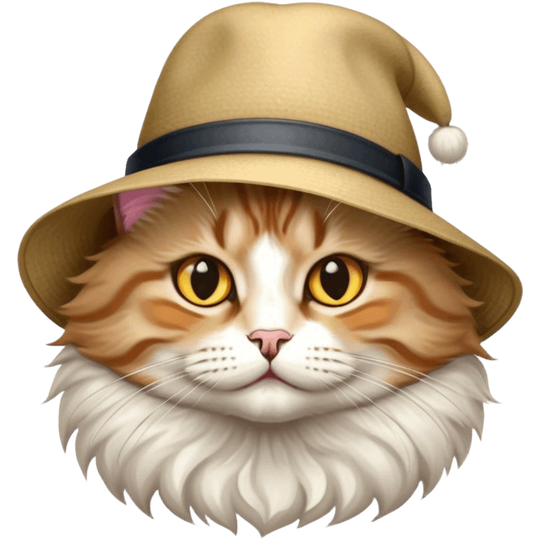 portrait of Cat wearing a hat  emoji