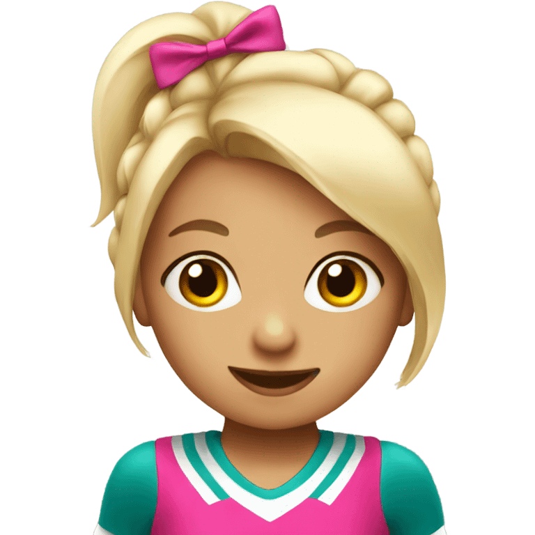 little girl cheerleader emoji