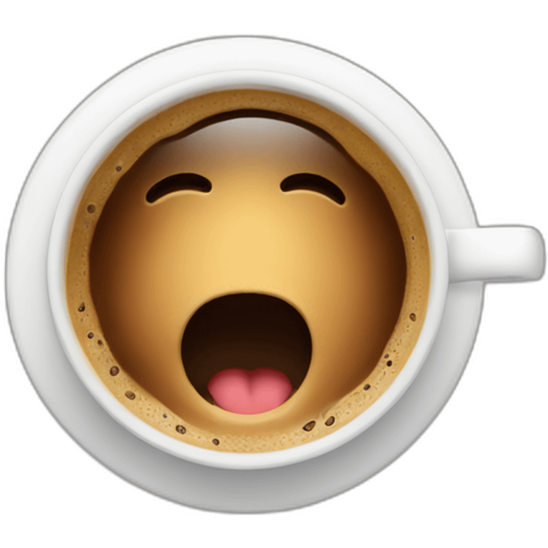 coffee-with-yawn emoji