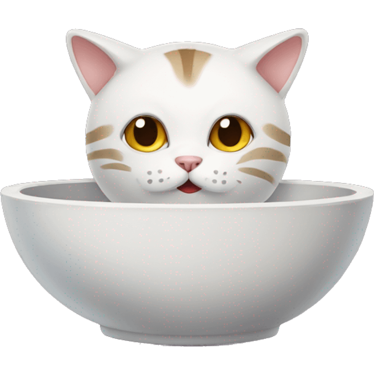 Cat with a bowl  emoji