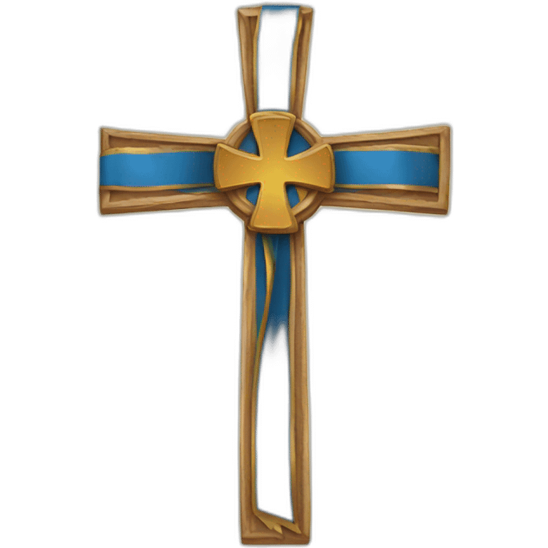 protestant Cross & Ribbon emoji