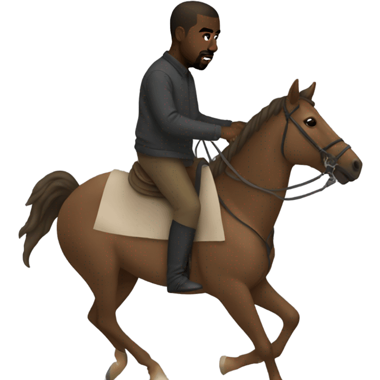 Kanye west riding a horse emoji