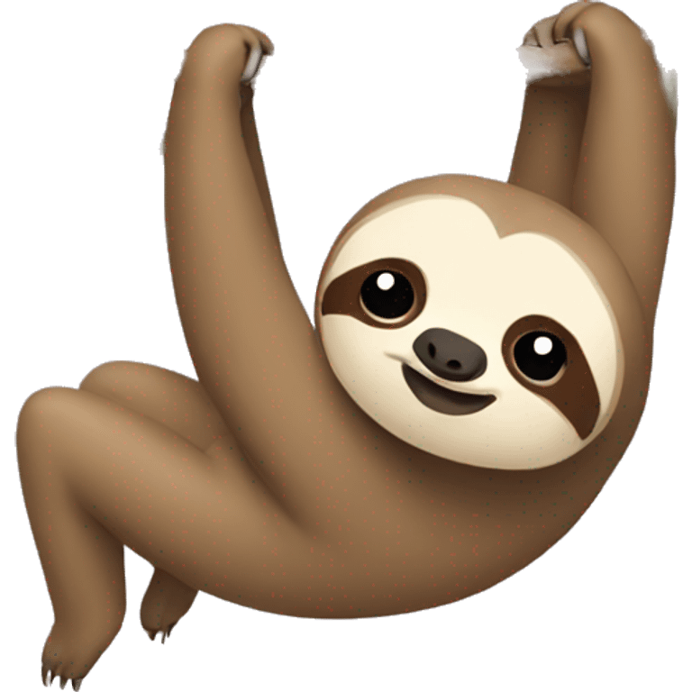 Sloth hanging in love emoji