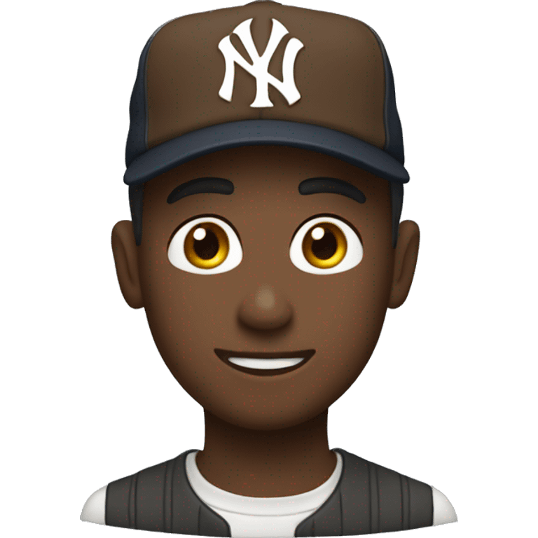 Brown NY yankee dad cap emoji