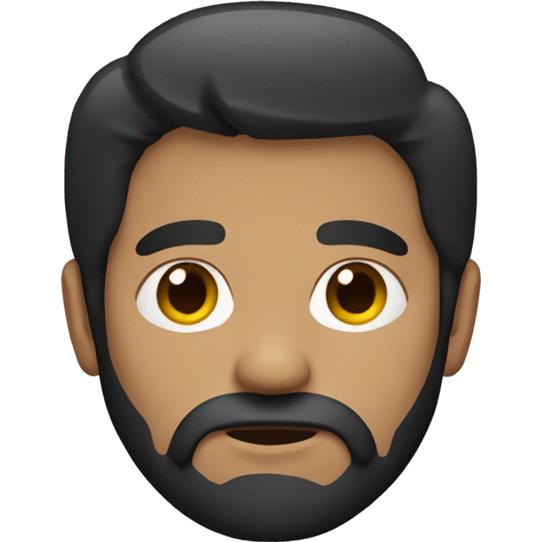 A man with dark hair and a beard emoji