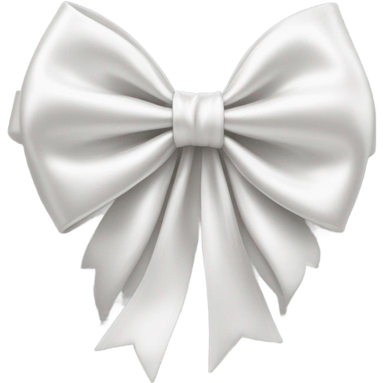 white satin bow emoji