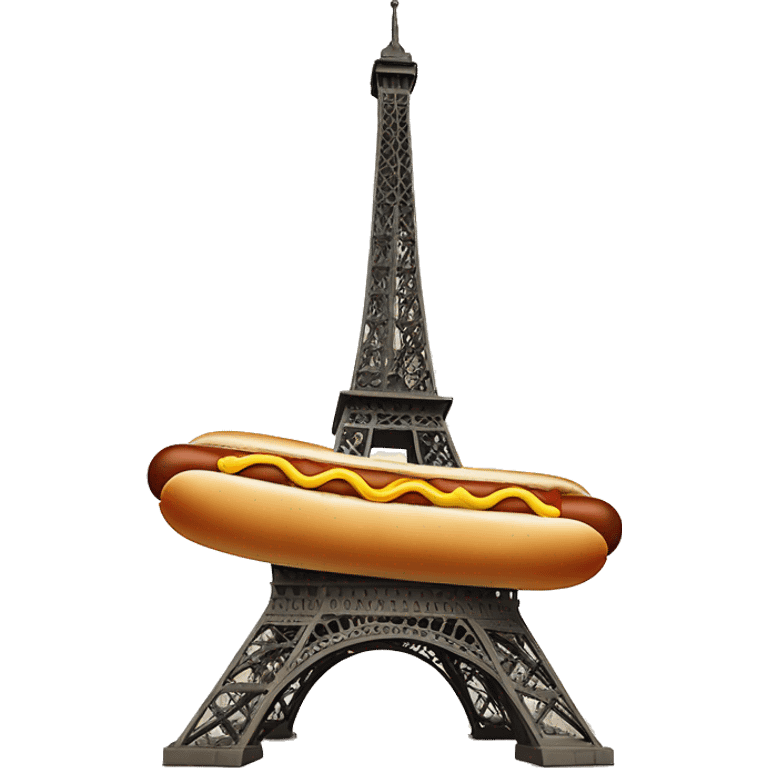 the eiffel tower but it’s a hot dog emoji