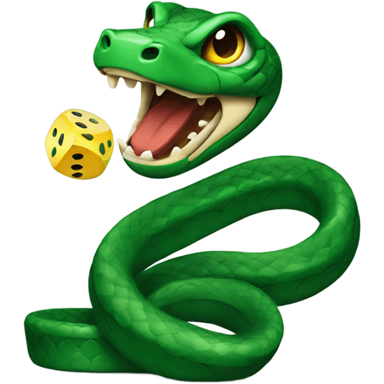 snake doing casino emoji