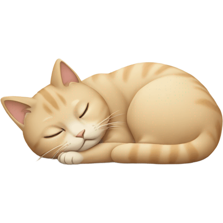  beige cat curled up sleeping  emoji