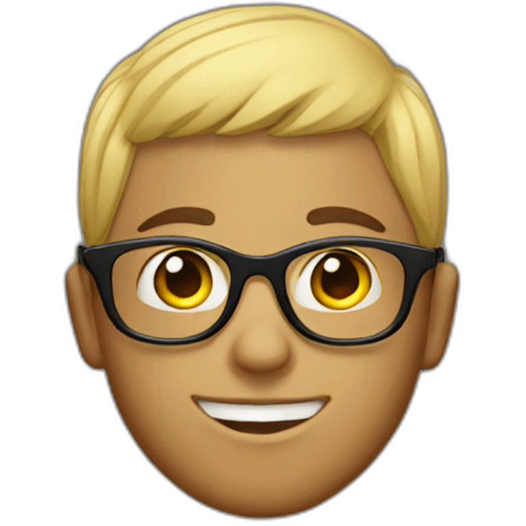 black-hair fair boy with glasses emoji