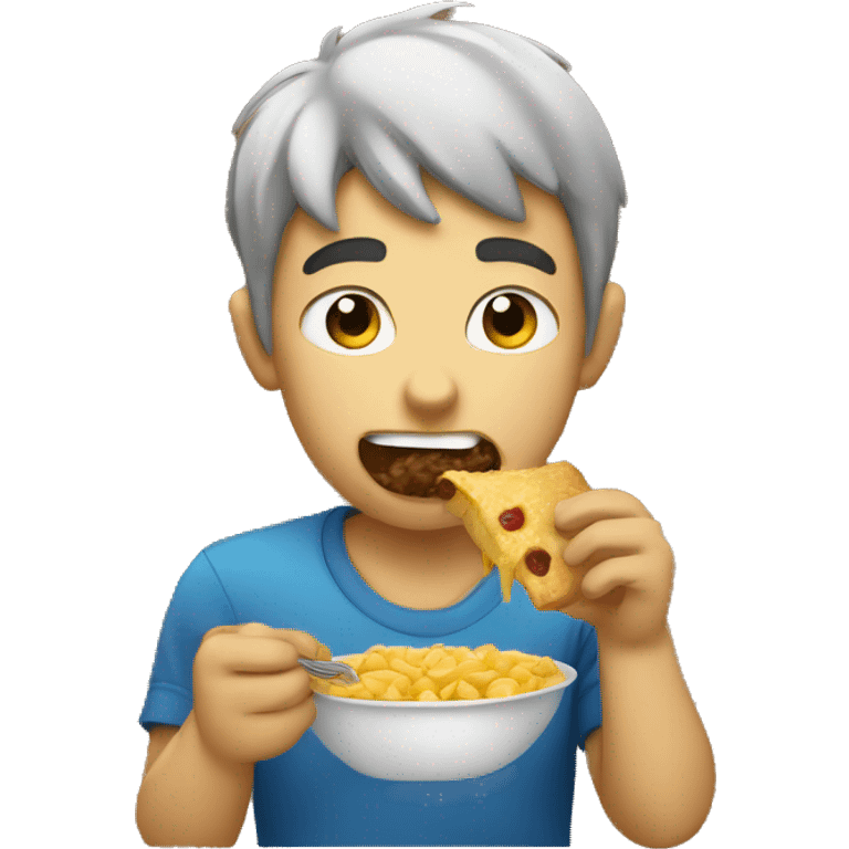 boy who is eating like he never ate  emoji