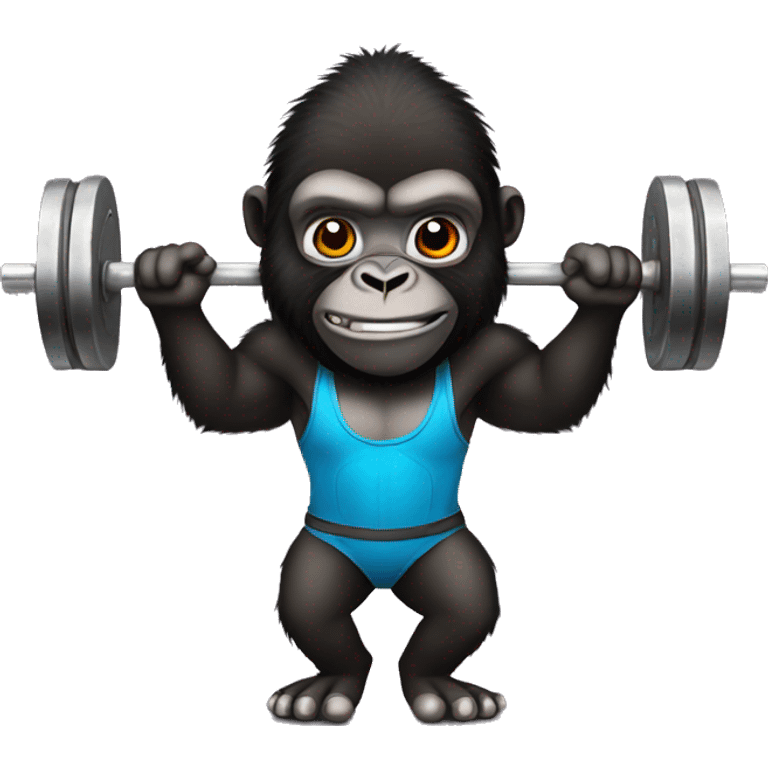 gorilla with barbell emoji