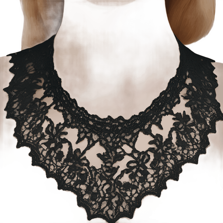 Black lace choker necklace emoji