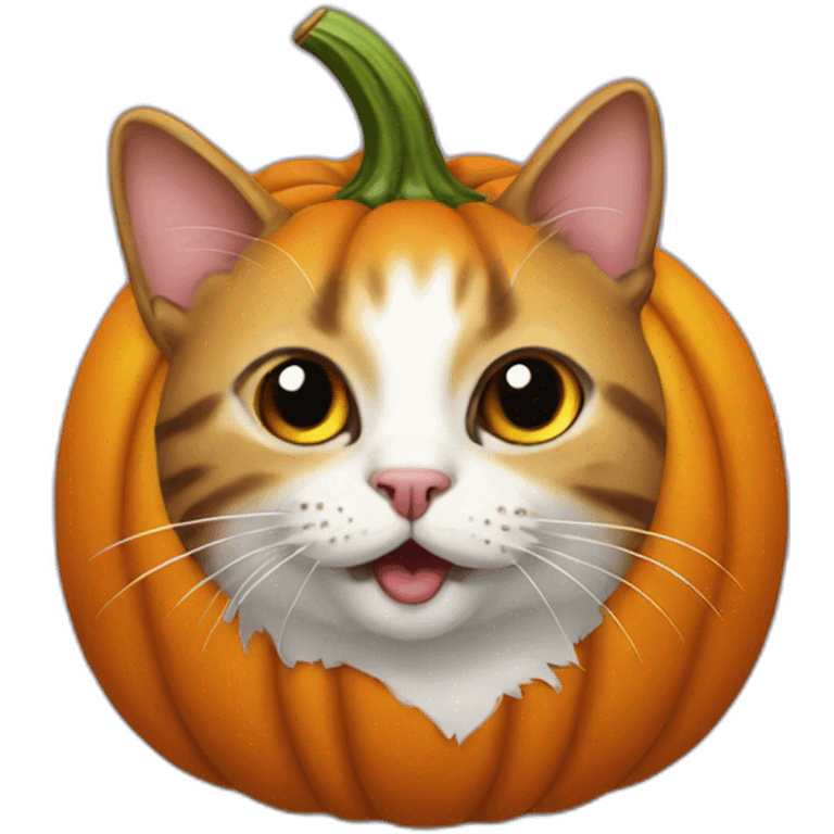 Cat pumpkin emoji