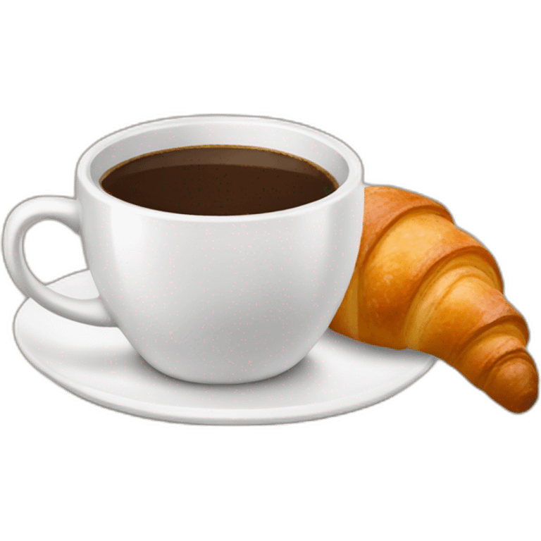 Coffee and French Croissant emoji