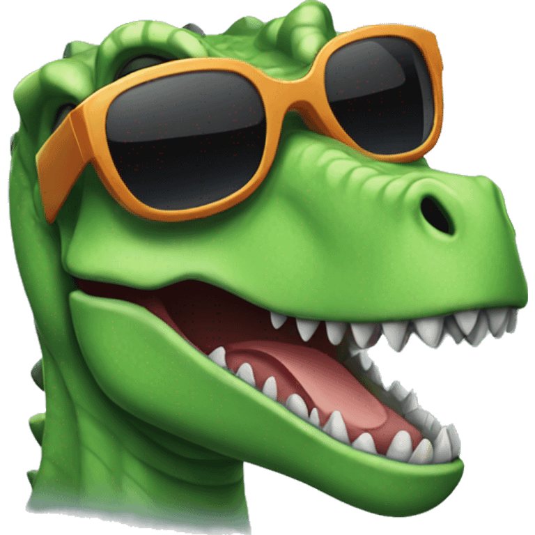 dinosaur with sunglasses  emoji