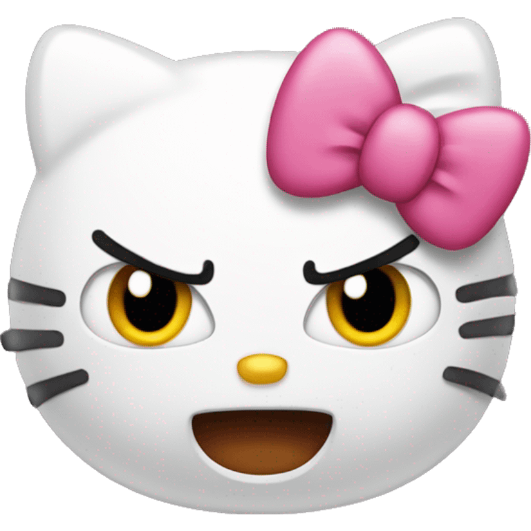 Angry hello kitty emoji