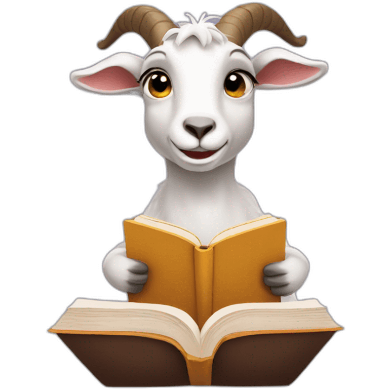 goat reading a book emoji