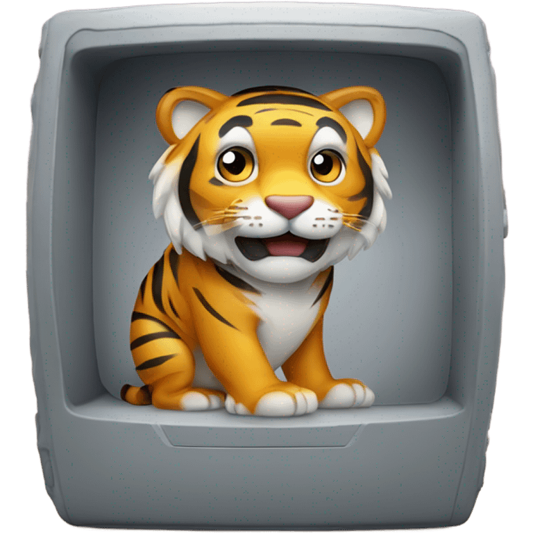 Tonibox mit Tiger  emoji