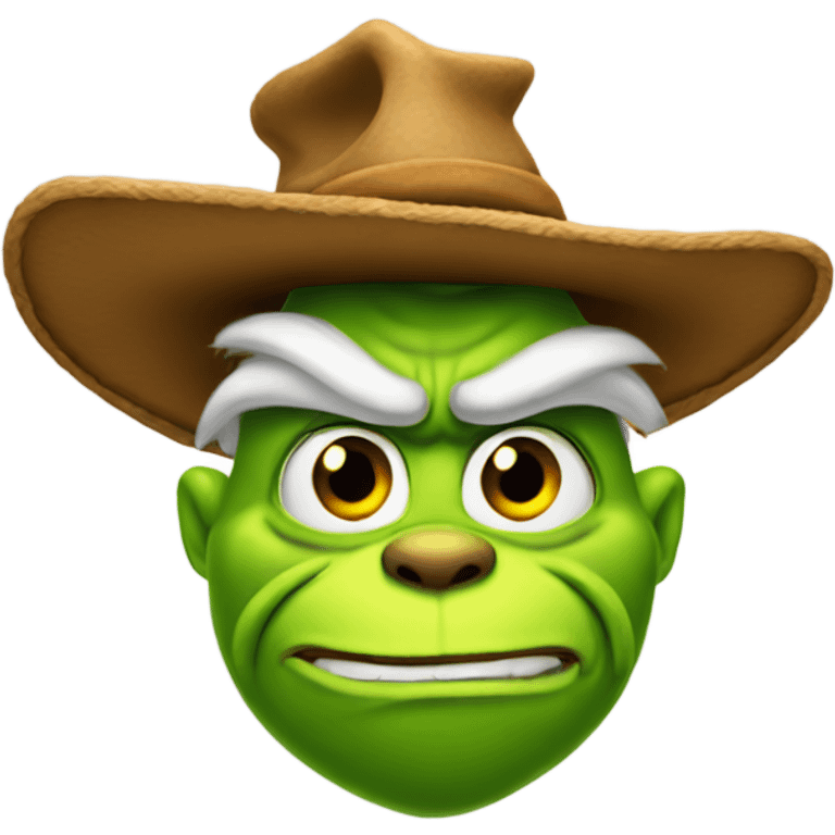 Grinch with cowboy hat emoji