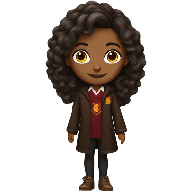 Brown-skinned girl with harry Potter outfit  emoji