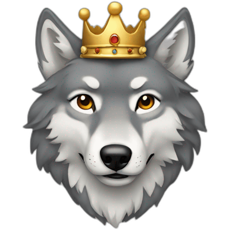 wolf with a crown emoji