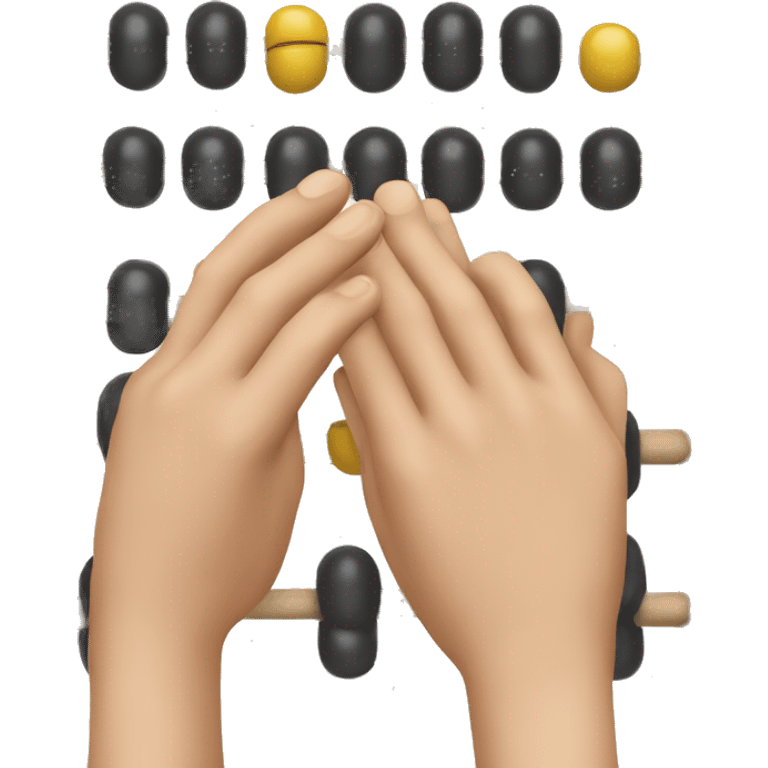 hands with abacus emoji