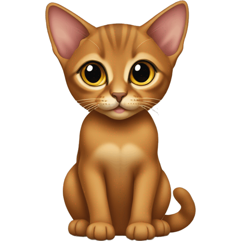 Abyssinian kitten sitting emoji