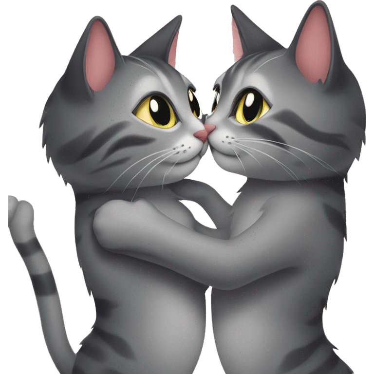 Two kitty kiss  emoji